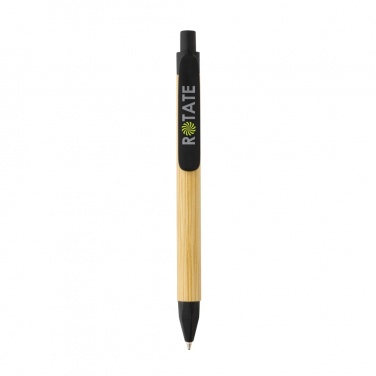 Logo trade business gifts image of: Write responsible recycled paper barrel pen