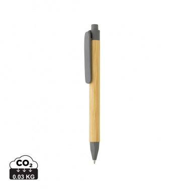 Logo trade business gift photo of: Write responsible recycled paper barrel pen