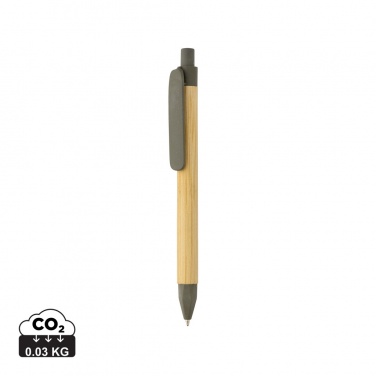 Logo trade corporate gifts image of: Write responsible recycled paper barrel pen