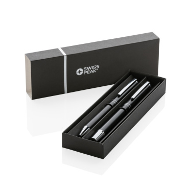 Logotrade promotional merchandise image of: Swiss Peak Cedar RCS certified recycled aluminum pen set