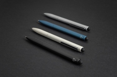 Logo trade promotional giveaways picture of: Kymi RCS certified recycled aluminium pen with stylus