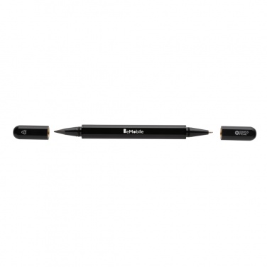 Logo trade promotional products image of: Swiss Peak Storm RCS recycled aluminum dual tip pen