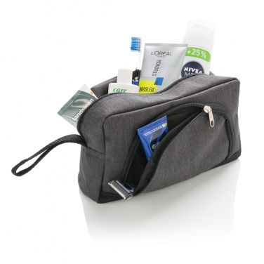 Logo trade promotional items image of: Classic two tone toiletry bag