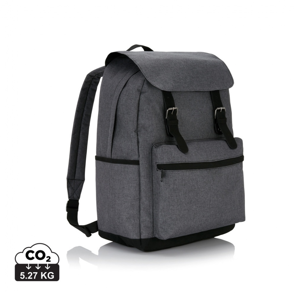 Logo trade business gifts image of: Laptop backpack with magnetic buckle straps