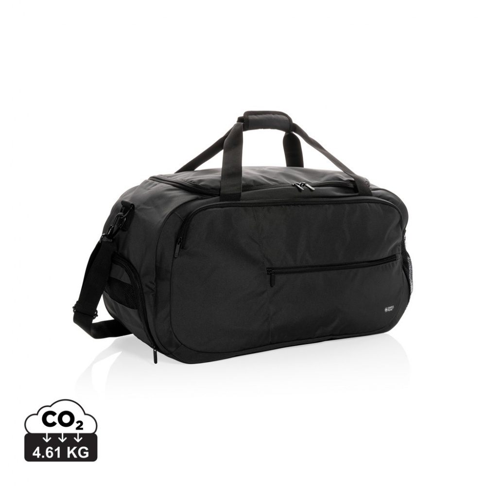 Logo trade corporate gifts image of: Swiss Peak AWARE™ RPET sports duffel bag