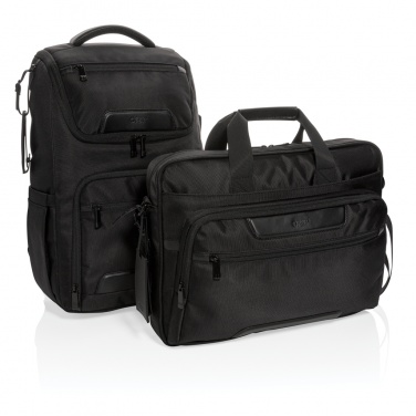 Logo trade promotional gift photo of: Swiss Peak RPET Voyager RFID 15.6" laptop bag