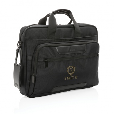 Logo trade promotional merchandise photo of: Swiss Peak AWARE™ RPET Voyager 15.6" laptop bag