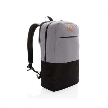 Logo trade promotional giveaways image of: Modern 15.6" USB & RFID laptop backpack PVC free