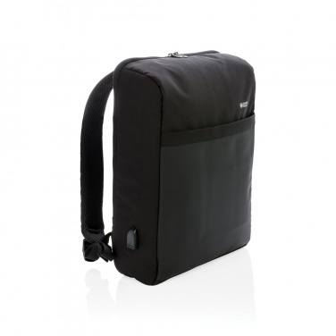 Logotrade promotional items photo of: Swiss Peak 15" anti-theft RFID & USB backpack PVC free