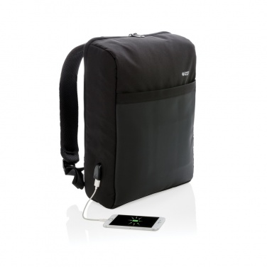 Logotrade corporate gifts photo of: Swiss Peak 15" anti-theft RFID & USB backpack PVC free