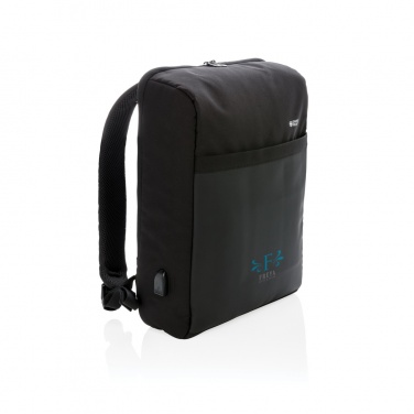 Logo trade promotional merchandise photo of: Swiss Peak 15" anti-theft RFID & USB backpack PVC free