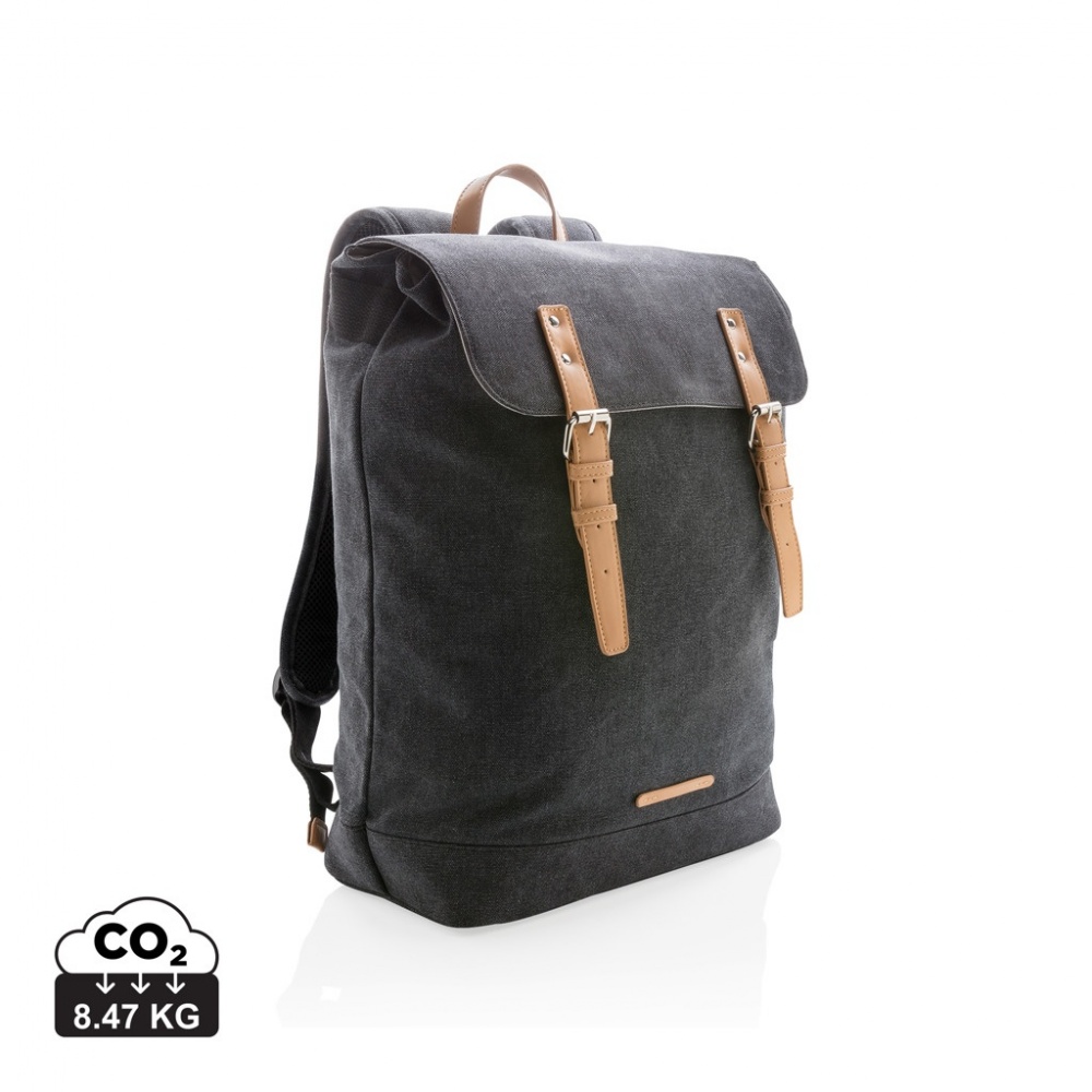 Logotrade promotional gift image of: Canvas laptop backpack PVC free