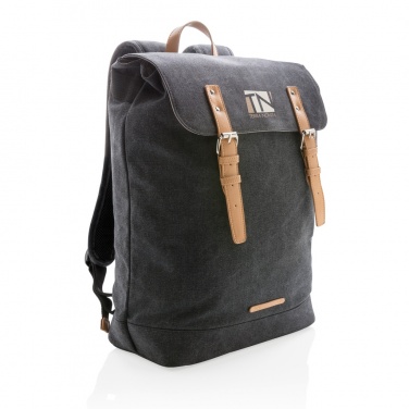 Logo trade corporate gift photo of: Canvas laptop backpack PVC free