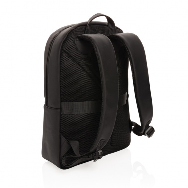 Logo trade promotional giveaways picture of: Swiss Peak deluxe PU laptop backpack PVC free