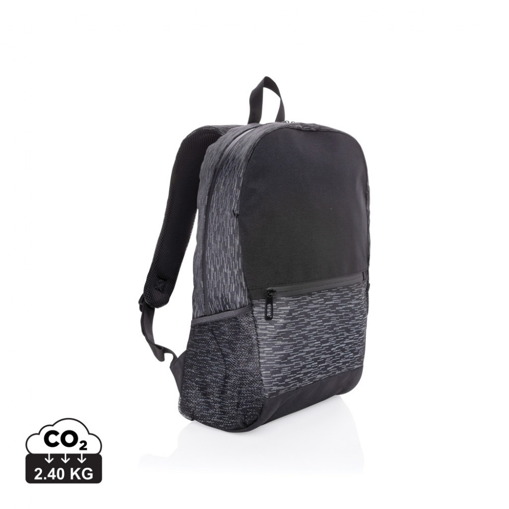 Logotrade business gift image of: AWARE™ RPET Reflective laptop backpack