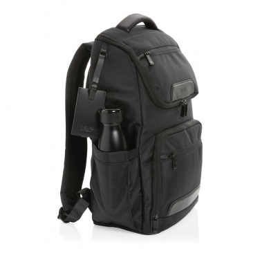 Logo trade promotional items image of: Swiss Peak AWARE™ RPET Voyager 15.6" laptop backpack