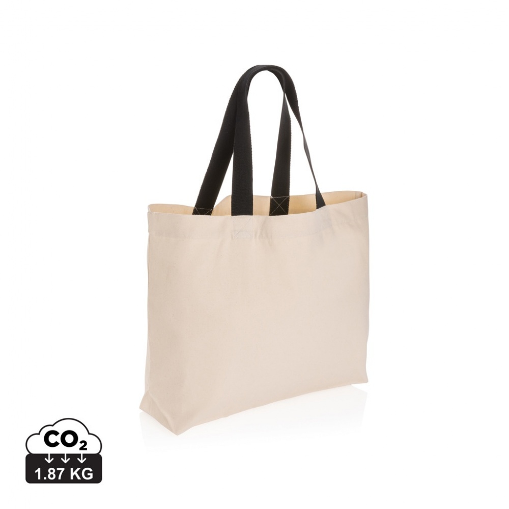 Logo trade promotional merchandise image of: Impact Aware™ 240 gsm rcanvas large tote undyed