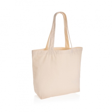 Logo trade advertising product photo of: Impact Aware™ 240 gsm rcanvas shopper w/pocket undyed