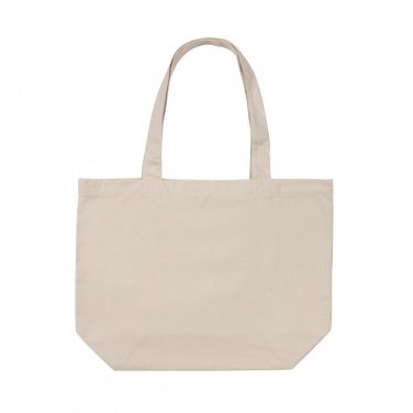 Logo trade business gifts image of: Impact Aware™ 240 gsm rcanvas shopper w/pocket undyed