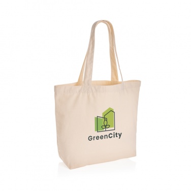 Logo trade promotional item photo of: Impact Aware™ 240 gsm rcanvas shopper w/pocket undyed