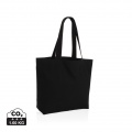 Impact Aware™ 240 gsm rcanvas shopper w/pocket undyed, black