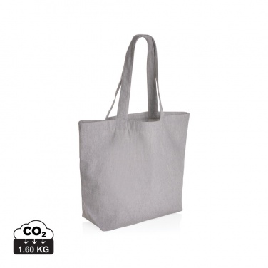 Logo trade promotional gift photo of: Impact Aware™ 240 gsm rcanvas shopper w/pocket undyed