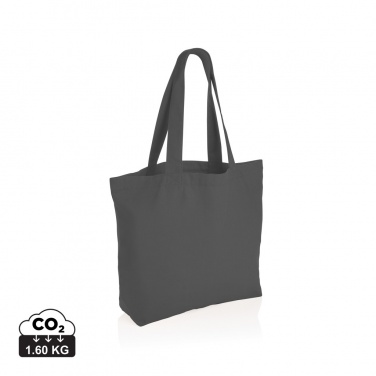 Logo trade promotional gift photo of: Impact Aware™ 240 gsm rcanvas shopper w/pocket undyed