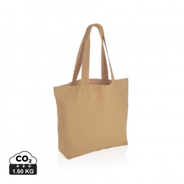 Logo trade advertising product photo of: Impact Aware™ 240 gsm rcanvas shopper w/pocket undyed