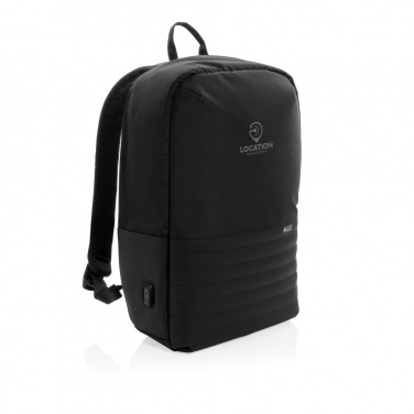 Logo trade promotional merchandise picture of: Swiss Peak AWARE™ RFID anti-theft 15.6'' laptop backpack