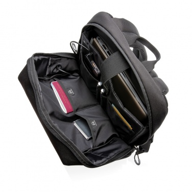 Logo trade promotional giveaways image of: Swiss Peak AWARE™ RFID and USB A laptop backpack