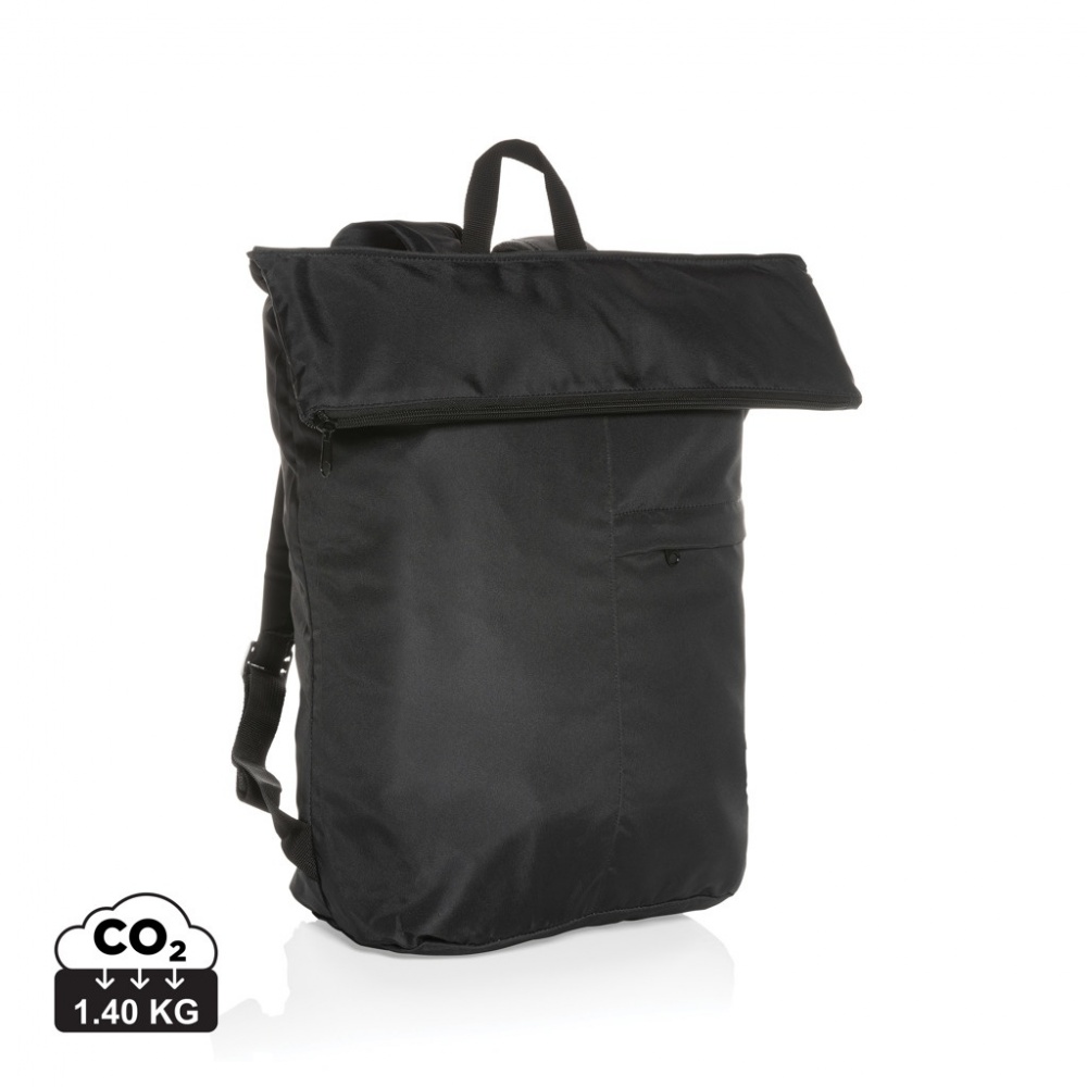 Logo trade promotional gift photo of: Dillon AWARE™ RPET lightweight foldable backpack