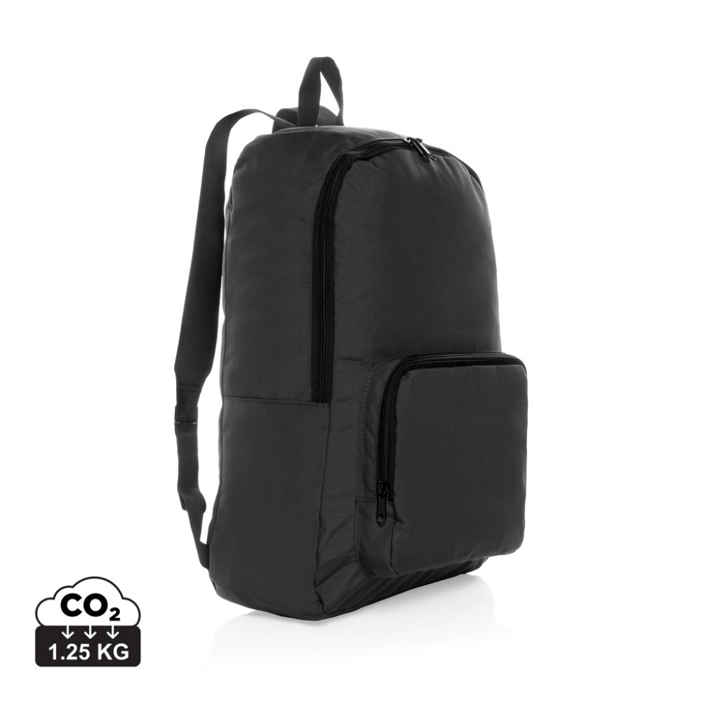 Logotrade promotional gift picture of: Dillon AWARE™ RPET foldable classic backpack