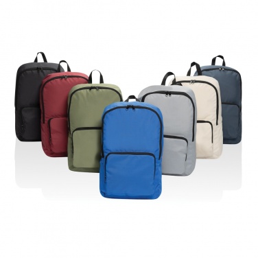 Logo trade promotional merchandise image of: Dillon AWARE™ RPET foldable classic backpack