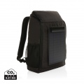 Pedro AWARE™ RPET deluxe backpack with 5W solar panel, black