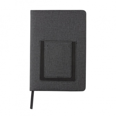 Logotrade promotional product image of: Deluxe A5 Notebook with phone pocket