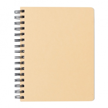 Logo trade advertising products picture of: A5 Kraft spiral notebook with sticky notes