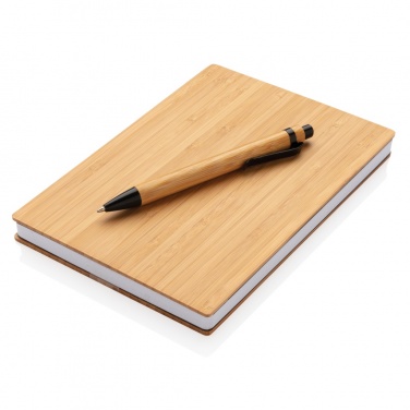 Logotrade promotional item image of: A5 Bamboo notebook & pen set