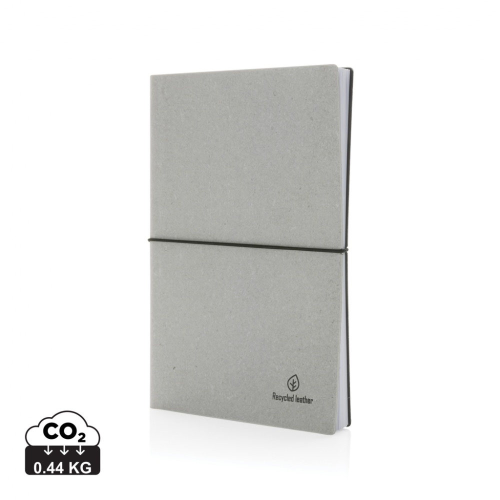 Logo trade business gift photo of: A5 recycled leather notebook