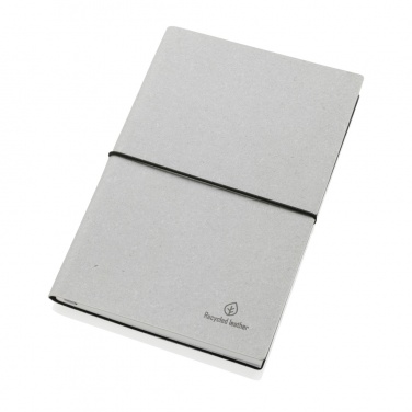 Logo trade promotional gifts picture of: A5 recycled leather notebook