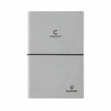 Logo trade advertising products picture of: A5 recycled leather notebook