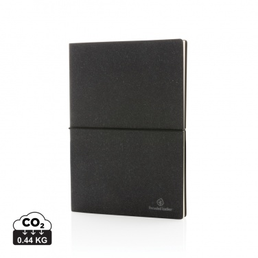 Logo trade promotional giveaways image of: A5 recycled leather notebook