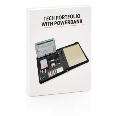 Logo trade promotional gift photo of: Tech portfolio with powerbank