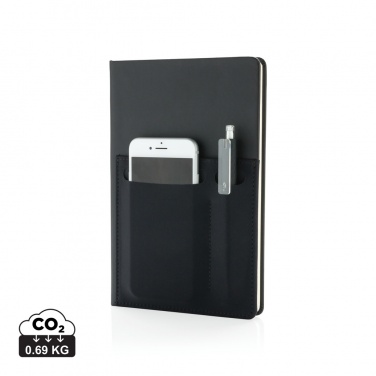 Logo trade promotional giveaways picture of: A5 Deluxe notebook with smart pockets