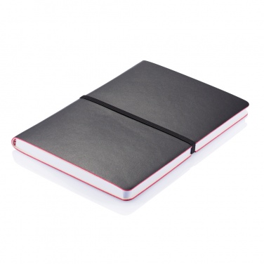 Logo trade promotional giveaways picture of: Deluxe softcover A5 notebook