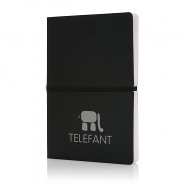 Logo trade promotional merchandise picture of: Deluxe softcover A5 notebook