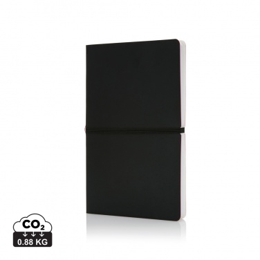 Logo trade promotional merchandise photo of: Deluxe softcover A5 notebook