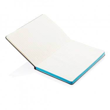 Logo trade corporate gift photo of: Deluxe hardcover A5 notebook with coloured side