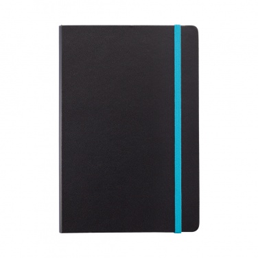 Logo trade promotional items picture of: Deluxe hardcover A5 notebook with coloured side