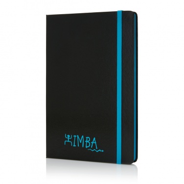 Logotrade promotional giveaways photo of: Deluxe hardcover A5 notebook with coloured side