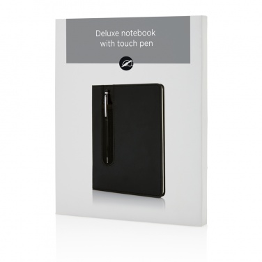 Logo trade promotional product photo of: Standard hardcover PU A5 notebook with stylus pen